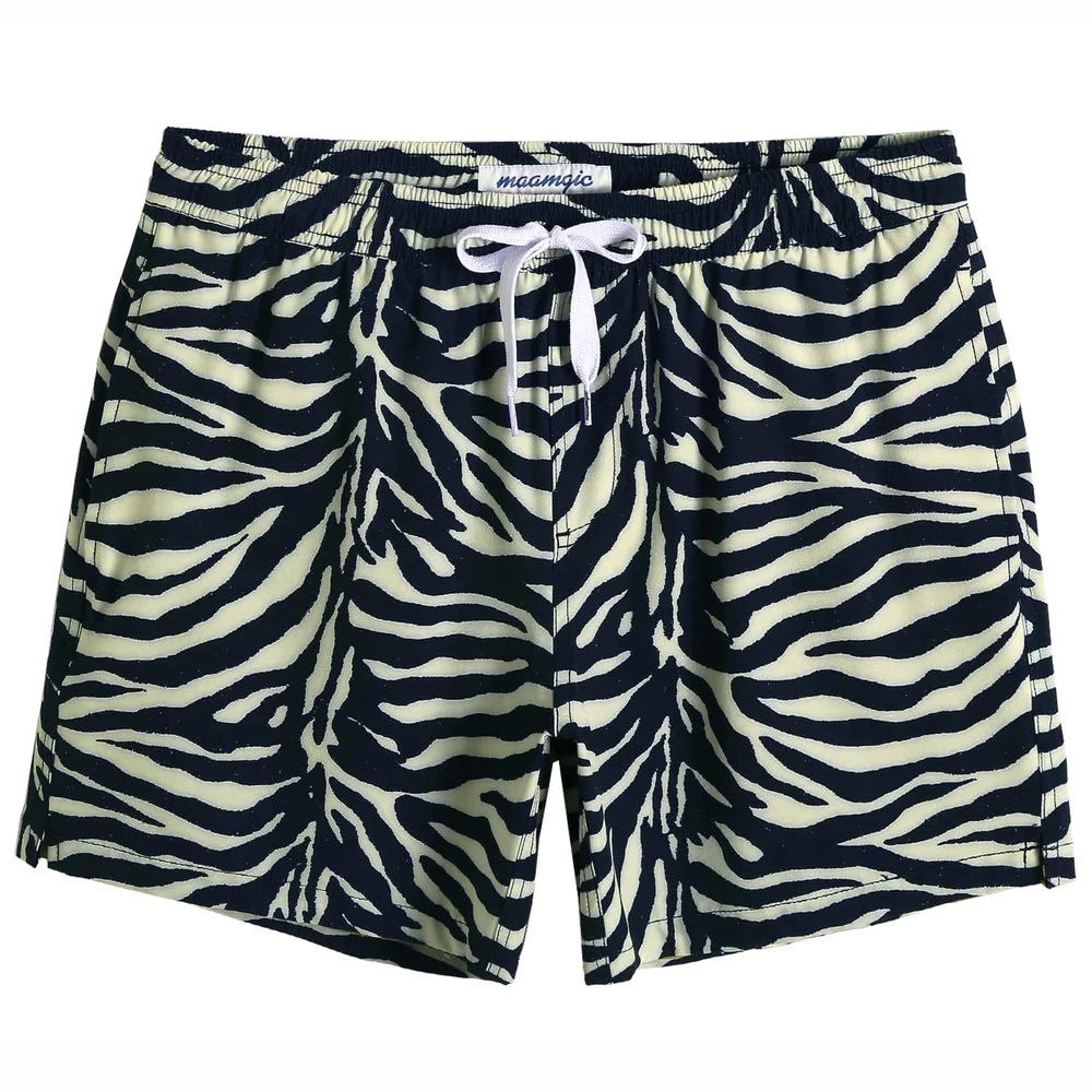 Men’s zebra print swim trunks NWOT